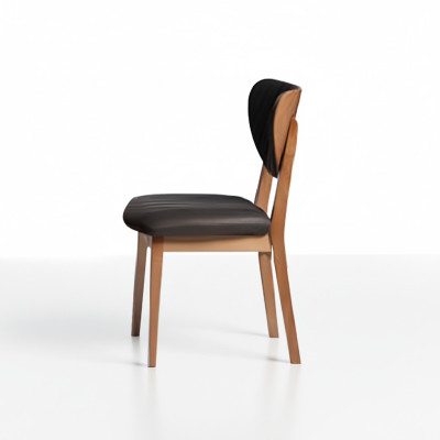 Conjunto de sillas de madera sillas de cocina sillas de comedor tela 2 piezas marrón madera