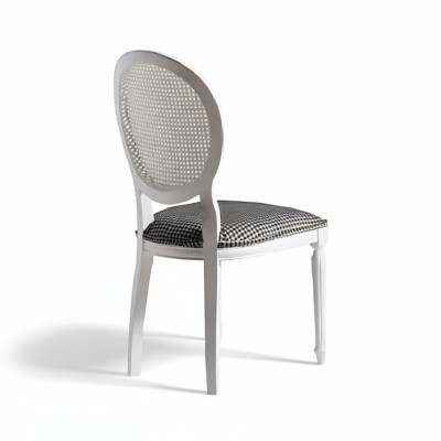 Sillas de comedor Grupo de sillas tapizadas Sillas de cocina Juego 2 piezas Blanco Madera