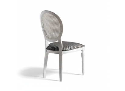 Sillas de comedor Grupo de sillas tapizadas Sillas de cocina Juego 2 piezas Blanco Madera