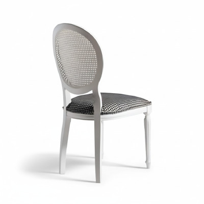 Juego de sillas de comedor, sillas tapizadas, sillas de cocina, set de 4 piezas blanco madera