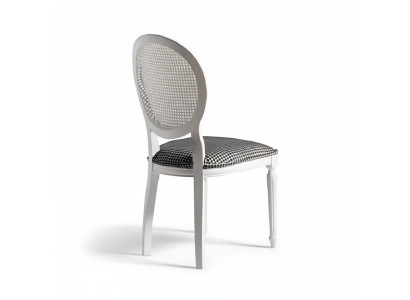 Juego de sillas de comedor, sillas tapizadas, sillas de cocina, set de 4 piezas blanco madera