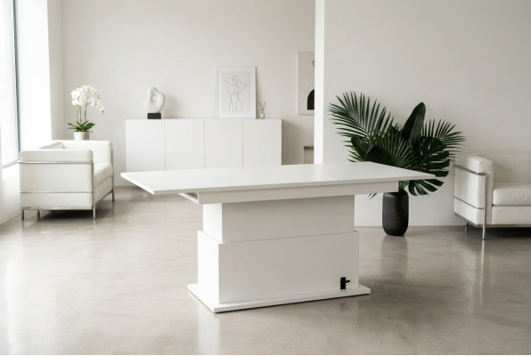 Mesa extensible mesa de centro mesa de madera mesa de café muebles blancos