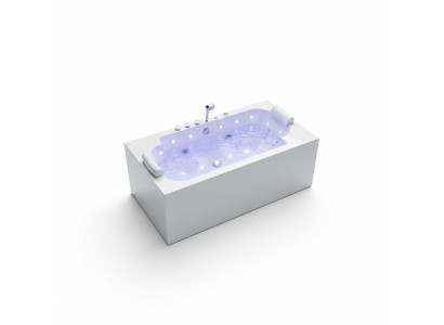 de hidromasaje con iluminación LED, bañera de hidromasaje de lujo para interior, bañera de spa con hidroterapia.