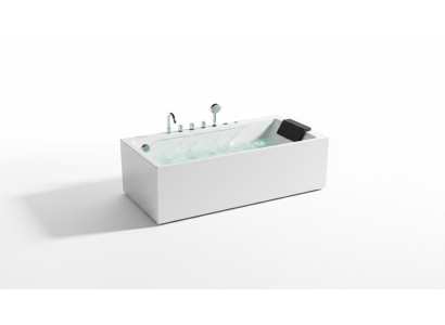 Bañera de hidromasaje Spa con luces LED, chorros de masaje y burbujas.