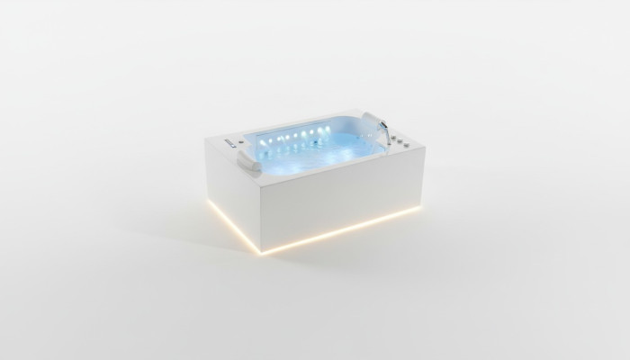 Baño Bañera Bañera de hidromasaje interior Spa Bañera LED 180x120