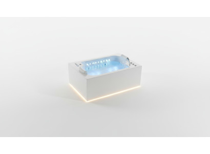 Baño Bañera Bañera de hidromasaje interior Spa Bañera LED 180x120