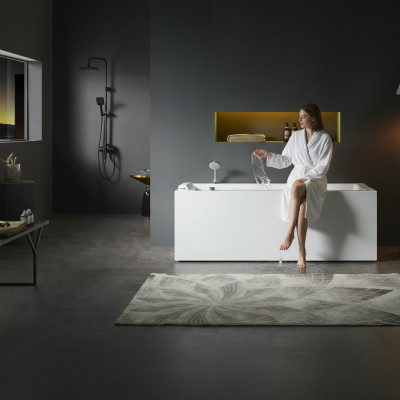 Lujo bañera de hidromasaje interior spa en casa bañera de hidromasaje blanco relajarse