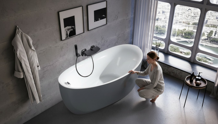Baño de acrílico Bañera Bañera independiente Baño moderno