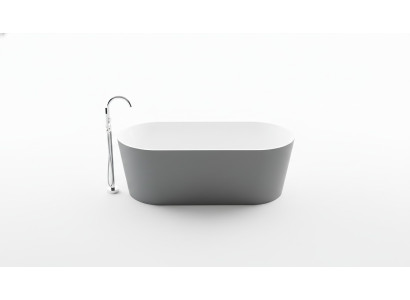 Baño Bañera Acrílico Bañera independiente Gris