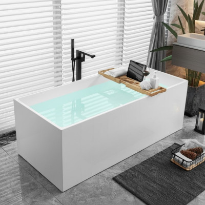 Baño independiente Baño Bañera Acrílico Bañera Blanco Contemporáneo