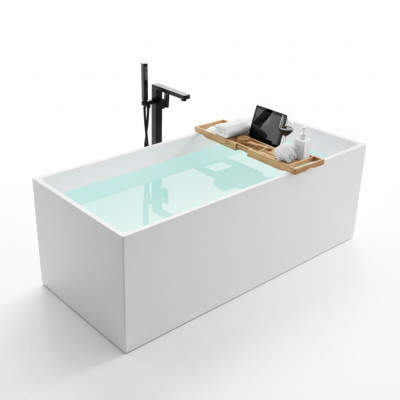 Baño independiente Baño Bañera Acrílico Bañera Blanco Contemporáneo