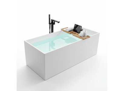 Baño independiente Baño Bañera Acrílico Bañera Blanco Contemporáneo