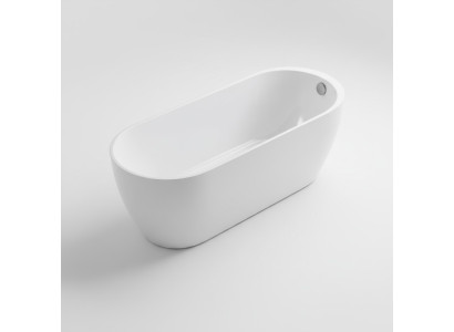 Bañera cuadrada acrílica blanca bañera de pie contemporánea