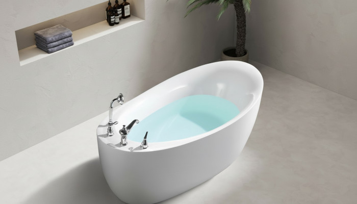 Bañera bañera oval bañeras independientes 160x80 grifos completos
