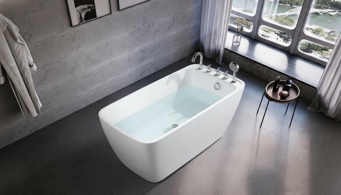 Baño Bañera Acrílica Bañera Blanca Bañera Independiente Contemporánea