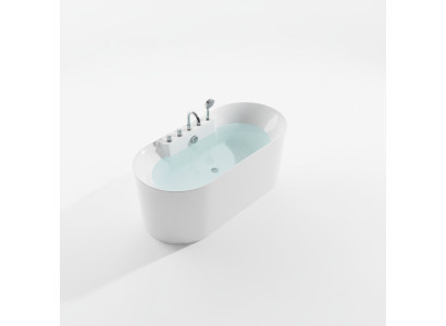 Bañera independiente Baño Acrílico Bañera Bañera Blanca Contemporánea