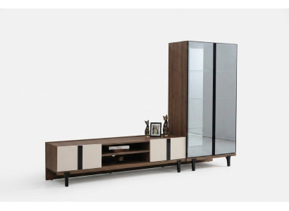 Conjunto de sala de estar de diseñador Soporte de TV noble Lujoso mueble bajo de 2 piezas
