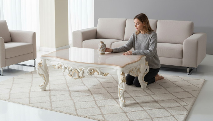 Mesa de centro de diseñador auxiliar 130x80 mesas de centro mesas barrocas