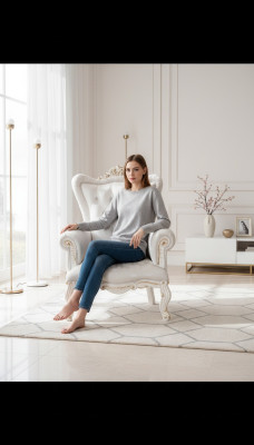 Sillón Blanco Salón Textil Diseño Chesterfield Estilo Italiano