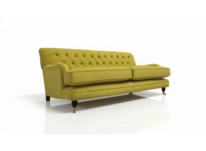 Sofá Chesterfield tapizado 3 plazas amarillo Amarillo Sofás Coches