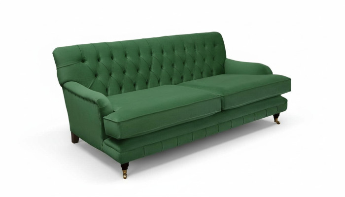 Chesterfield sofá de 3 plazas, diseñador, sofá, tapizado, sofá de lujo, tela.