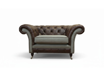 Chesterfield sillón orejero gris juego de sofás sillón sofá sofá de cuero nuevo