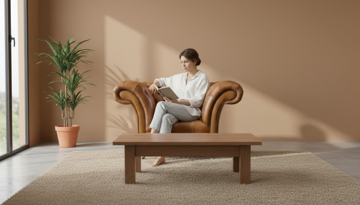 Silla Orejera Asiento Tela de lujo Clásico Chesterfield del salón.