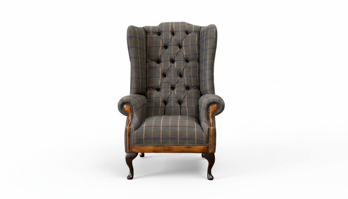 Chesterfield Sillón Sofá Tapizado de 1 Plaza Textil Butaca Tapizada