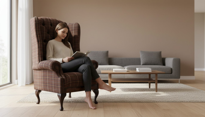 Chesterfield Design Sofá Sillón Sofá Tapizado Orejero 1 Plaza Nuevo