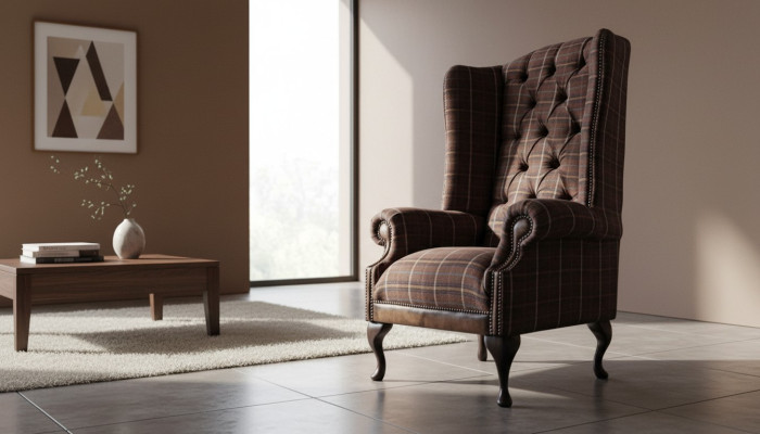 Chesterfield Design Sofá Sillón Sofá Tapizado Orejero 1 Plaza Nuevo