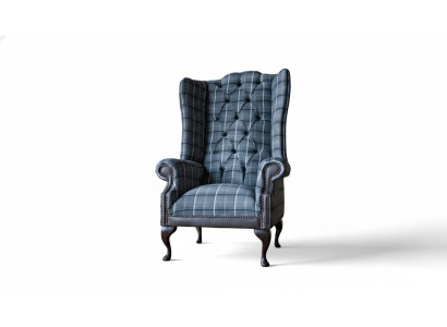 Sillón Chesterfield con orejas Sillón Sofá de 1 plaza Sofá Textil Sillones Tela