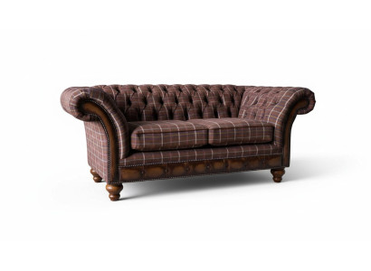 Chesterfield de dos plazas Mueble Sofá de 2 plazas Sofá Lounge Acolchado Couches