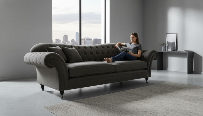Sofá sala de estar xxl grande cuatro plazas diseño sillones sofás nuevos
