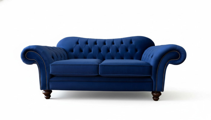 Sofá diseño Chesterfield 2 plazas lujo clásico en tela