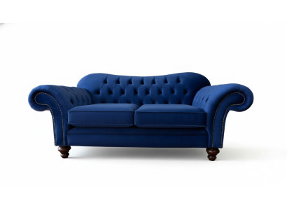 Sofá diseño Chesterfield 2 plazas lujo clásico en tela