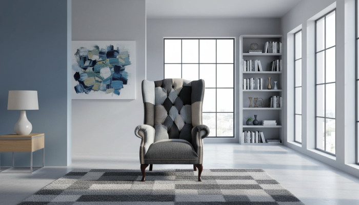Sillón Chesterfield Sofa Couch Tapizado 1 Plaza Sillón Sofás Textil
