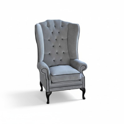 Sillón orejero Chesterfield 1 plaza sillón textil cojín sofá nuevo.
