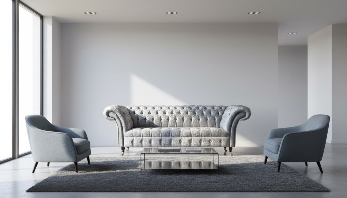 Diseño de sofá Chesterfield de 3 plazas Sofá tapizado Sofás de salón Big XXL