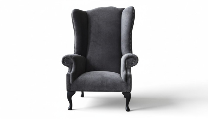 Sillón orejero, sillón de diseño, sofá tapizado, sofá Chesterfield, textil, muebles.