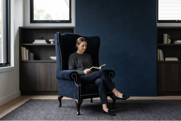 Chesterfield sillón orejero diseño lujo tejido sofás de tela 1 plaza tapizado