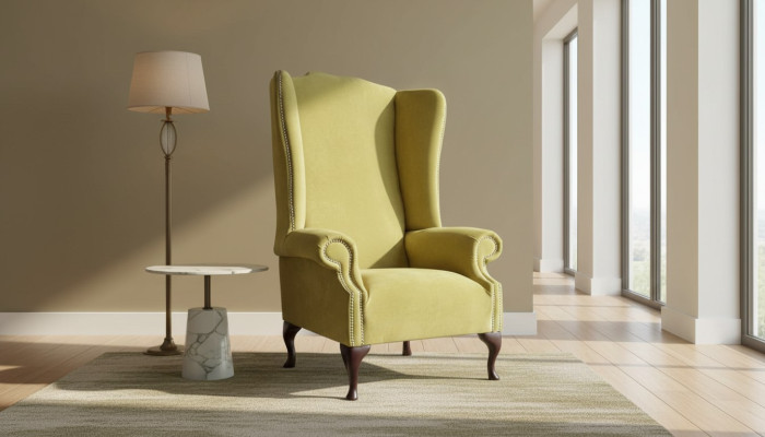 Sillón de tela de tela Sillón de orejas Muebles Nuevos Sala de estar Moderno Diseño de lujo