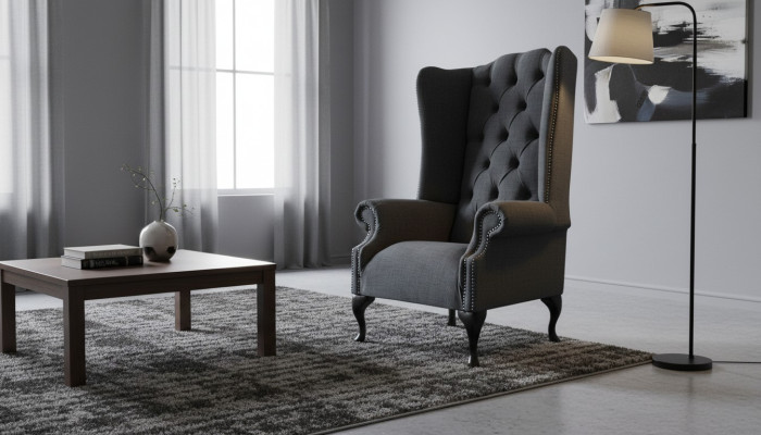 Sillón Chesterfield de una plaza, sofá, muebles de lujo, sillón de orejas, nuevo.