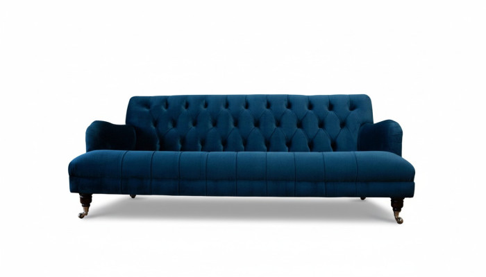 Chesterfield Diseño de lujo Sofá de tela de sofá de asiento Chesterfield tejido de lujo Nuevo