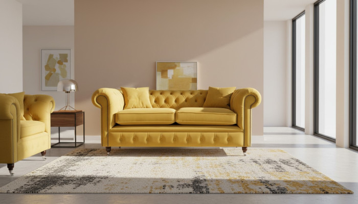 Sofá de tres plazas Sofás de 3 plazas Muebles tapizados Sofás Chesterfield Nuevos