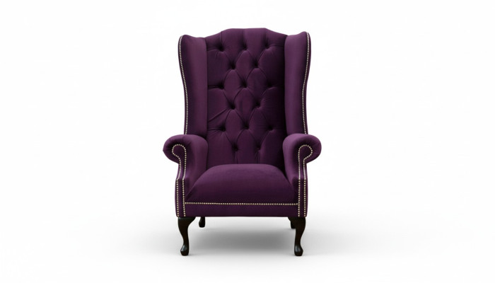 Ohrensessel Sillón Diseño Tapizado Sofá Chesterfield Textil Nuevo