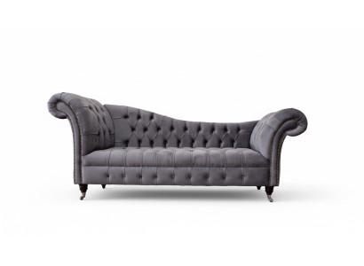 Chesterfield sofá de diseño de 3 plazas tapizado de tela de lujo