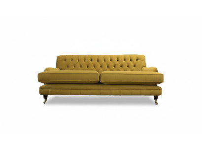 Sofá de 3 plazas amarillo Sofá tapizado Sala de estar Diseño elegante Clásico