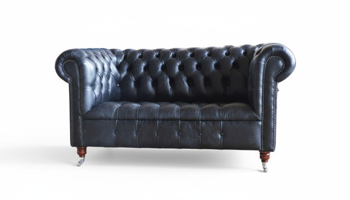 Clásico Diseño Chesterfield Sofá de lujo Conjunto de asientos de sofá de cuero Nuevo