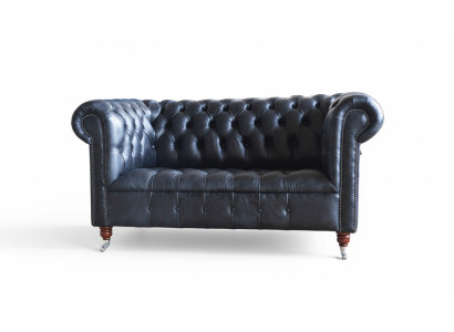 Clásico Diseño Chesterfield Sofá de lujo Conjunto de asientos de sofá de cuero Nuevo