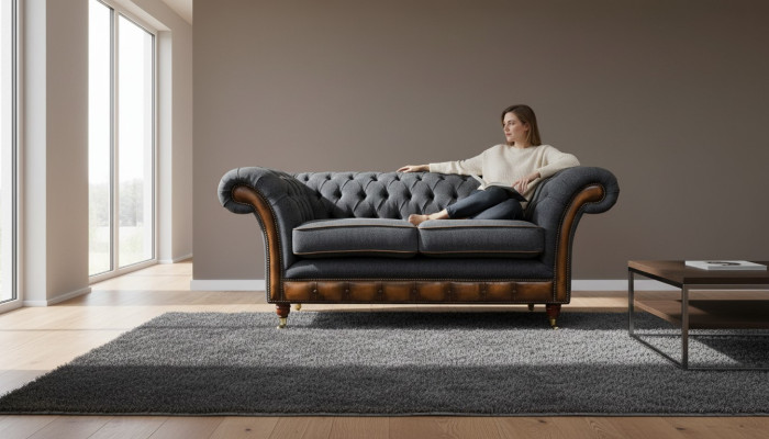 Sofá de 2 plazas Sofás de diseño Sofás tapizados Textiles Chesterfield de dos plazas